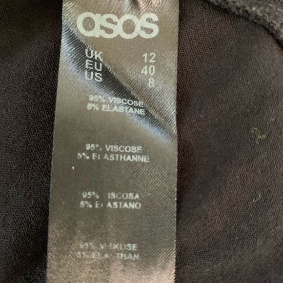 ASOS Black Flare Dress Size 8 - Picture 14 of 16